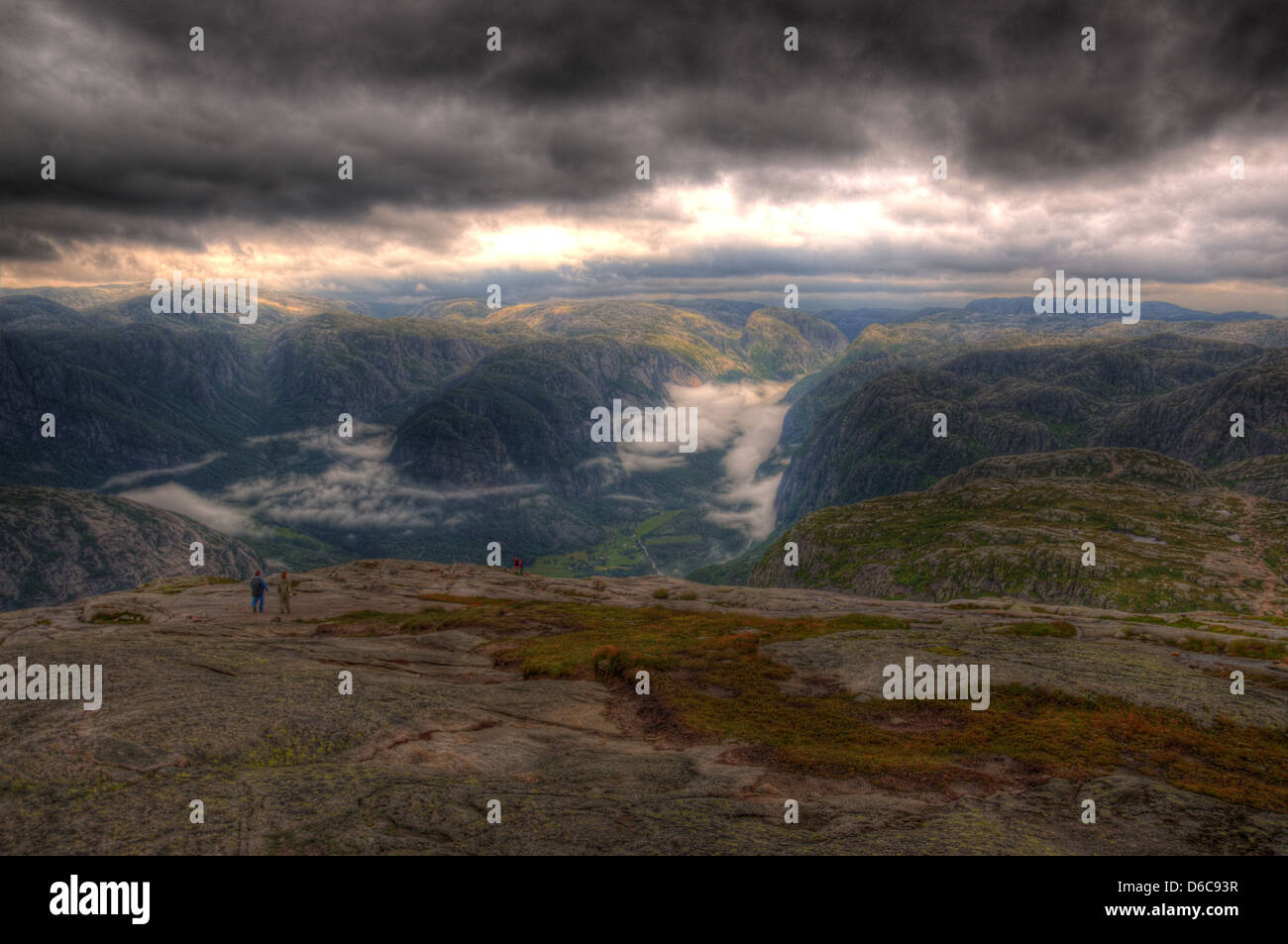 Kjerag Lysebotn Foto Stock