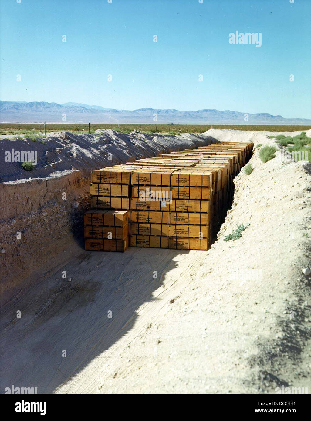 Area 5 La gestione dei rifiuti radioattivi sito Nevada Test Site Foto Stock