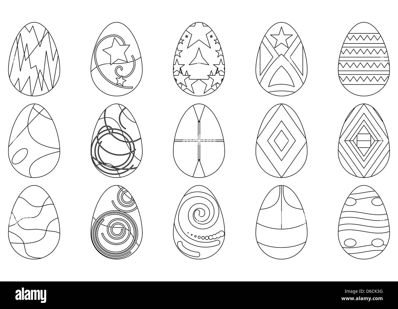 Le uova di pasqua, contorni Foto Stock