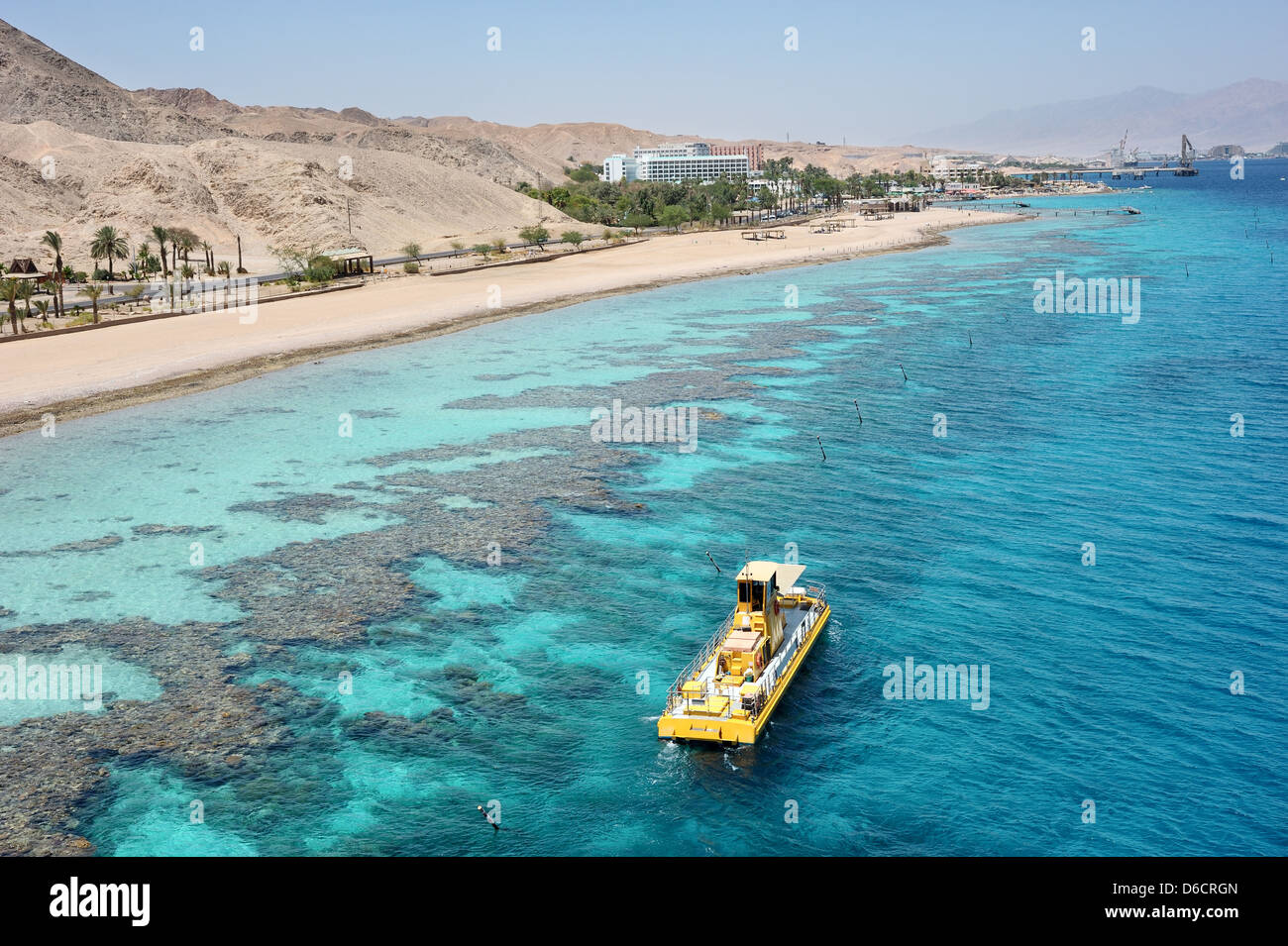 Costa del mar Rosso e la barriera corallina Foto Stock