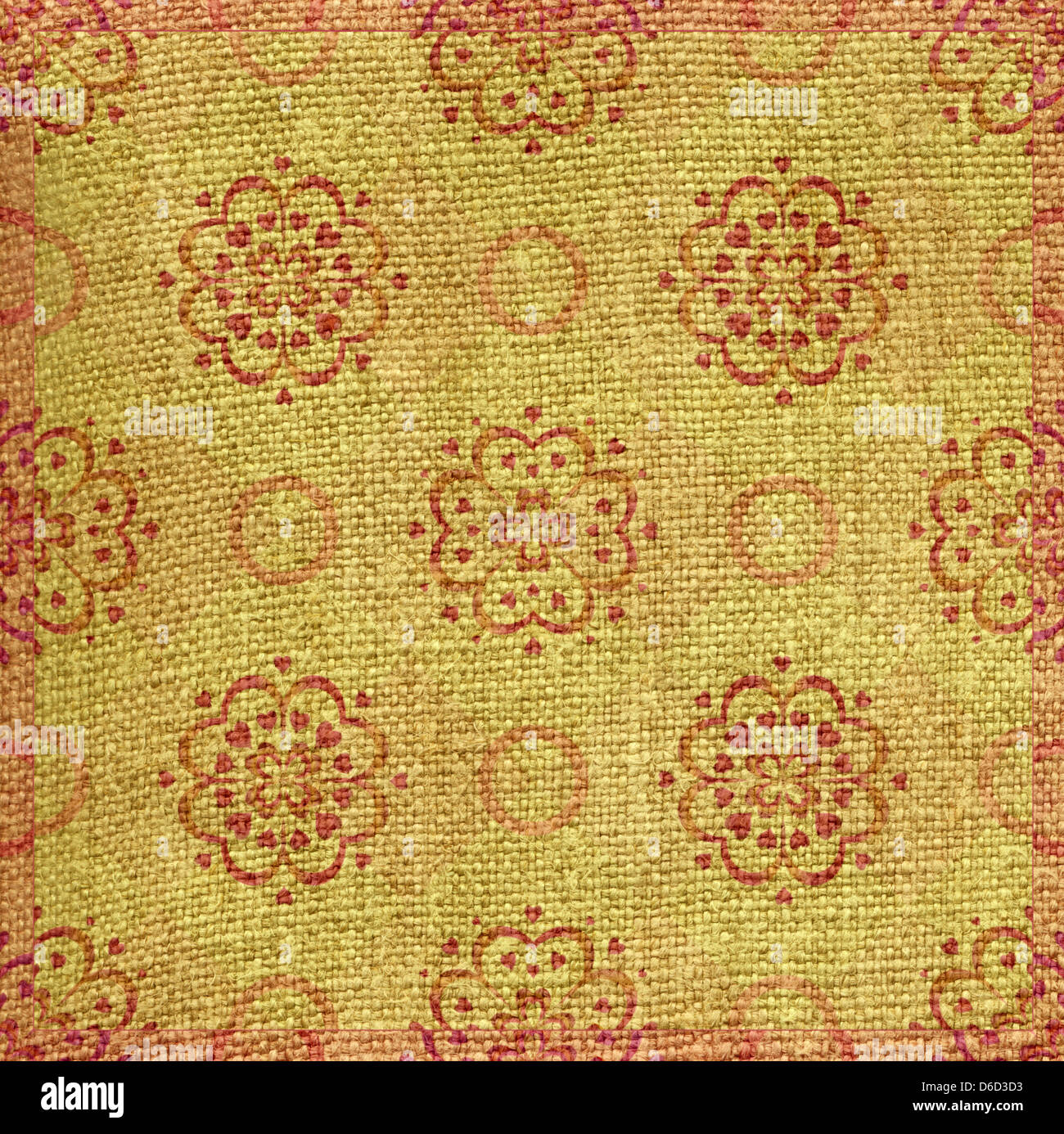 Sfondo, pattern su una tela di lino Foto Stock