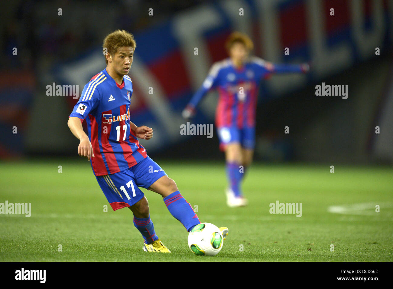 Hiroki Kawano (FC Tokyo), 3 aprile 2013 - Calcio : 2013 J.League Yamazaki Nabisco Cup Group B match tra F.C.Tokyo 0-0 Nagoya Grampus otto a Ajinomoto Stadium di Tokyo, Giappone. (Foto di ESTREMO ORIENTE PREMERE/AFLO) Foto Stock