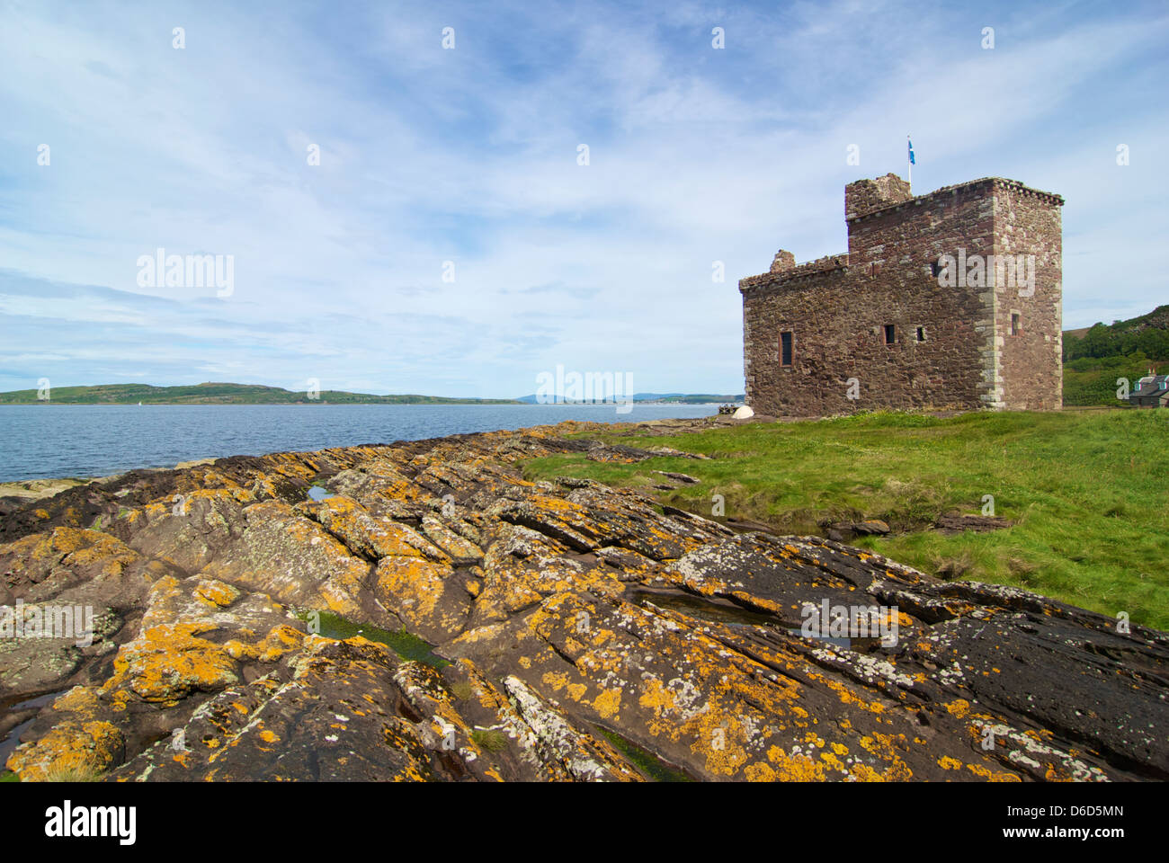 Il castello di Portencross Ayrshire in Scozia Foto Stock