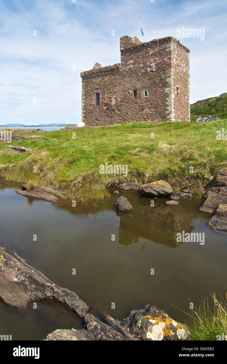 Il castello di Portencross Ayrshire in Scozia Foto Stock