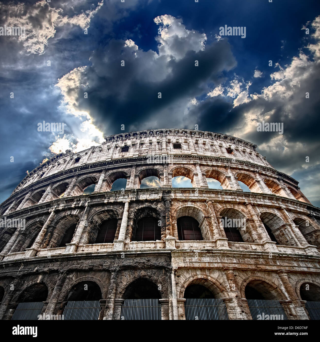 Il Colosseo, flaming arena Foto Stock