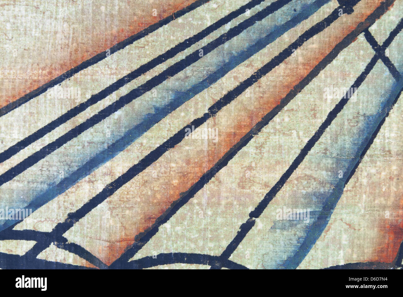 Vecchio papiro con disegno astratto Foto Stock