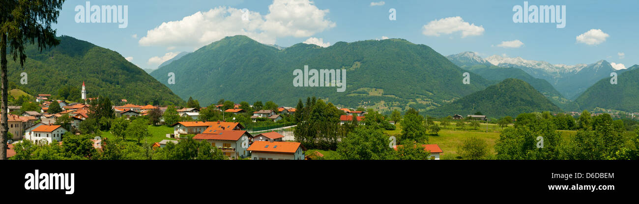 Volce e Soca Valley, Tolmin, Slovenia Foto Stock