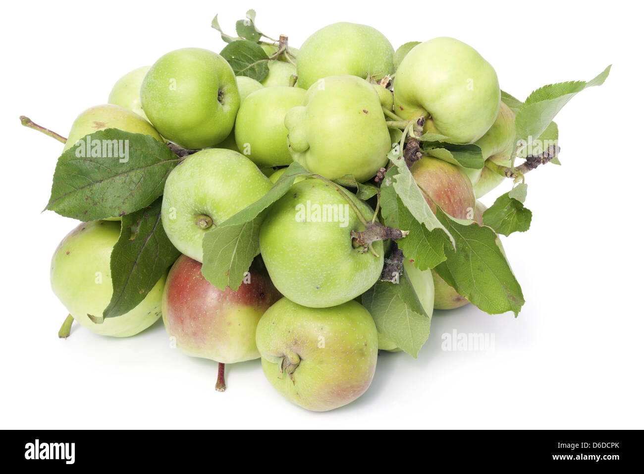 Cumulo di mele verdi Foto Stock