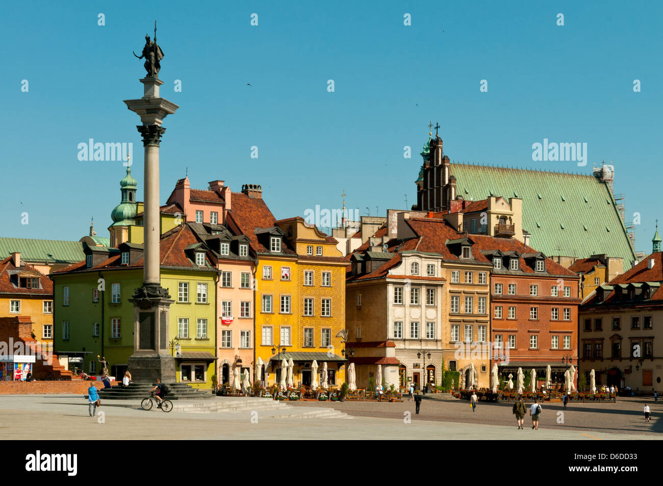 Piazza Castello e Sigismondo la colonna, Varsavia, Polonia Foto Stock