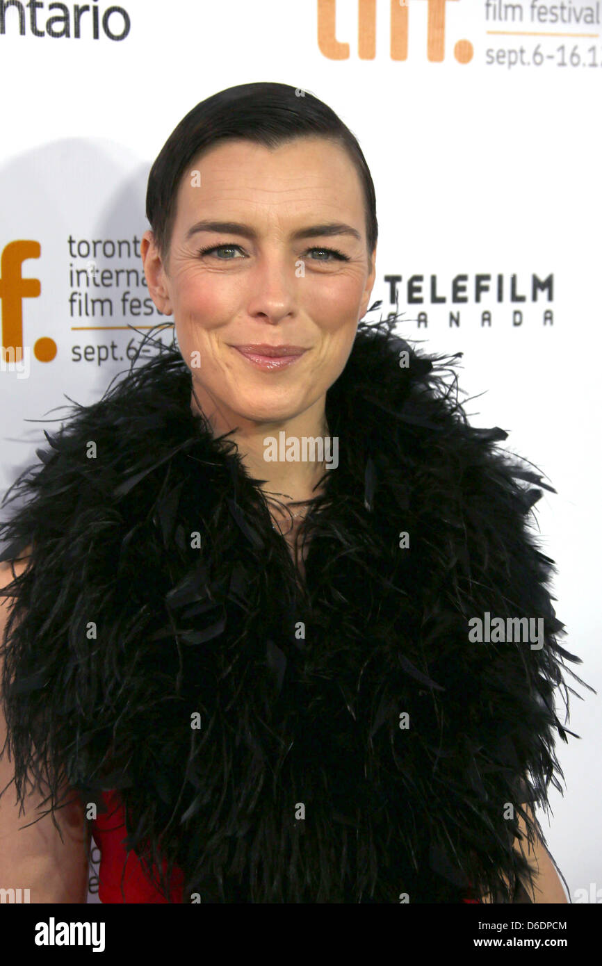 Attrice britannica Olivia Williams arriva alla premiere del film 'Hyde Park Hudson " durante il trentasettesimo "Toronto International Film Festival di Toronto, Canada, 10 settembre 2012. Il festival si svolge fino al 16 settembre 2012. Foto: Hubert Boesl Foto Stock