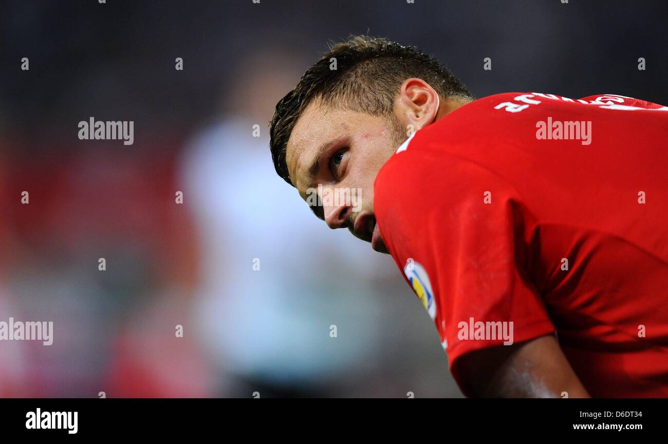 Dell'Austria Marko Arnautovic è raffigurato durante la Coppa del Mondo di match di qualificazione tra Austria e Germania a Ernst-Happel-Stadium di Vienna, Germania, 11 settembre 2012. Foto: Thomas Eisenhuth Foto Stock