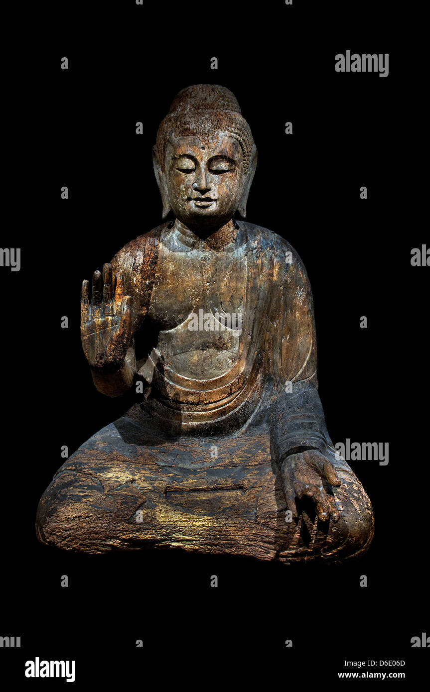 Il Buddha Amida Nyorai o Amitabha predicazione gesto11al XII secolo D.C. Giappone Giapponese periodo Heian Foto Stock