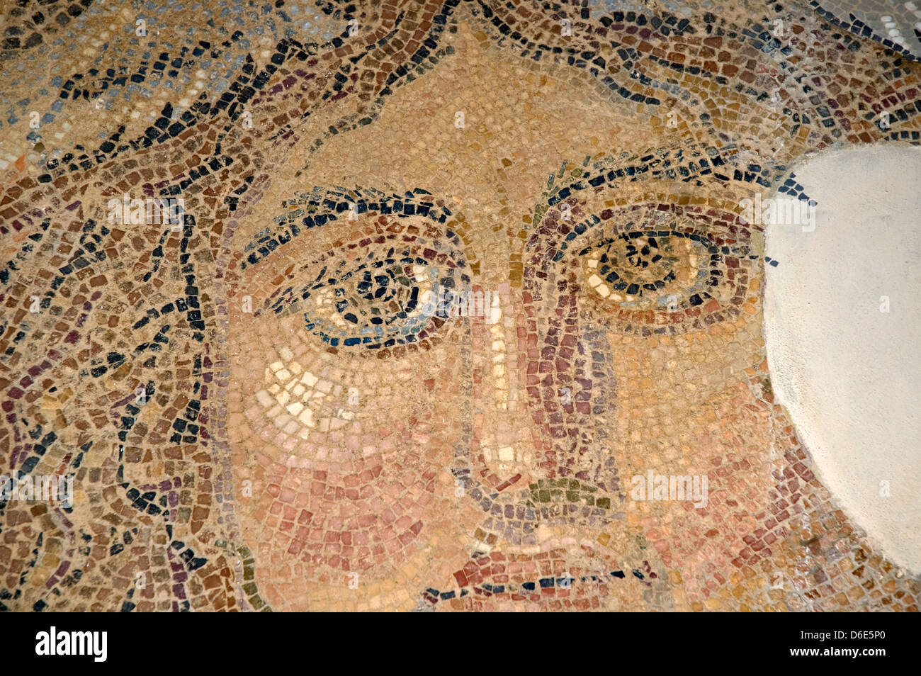 Libia, Cirene Museum, il mosaico della Medusa Foto Stock