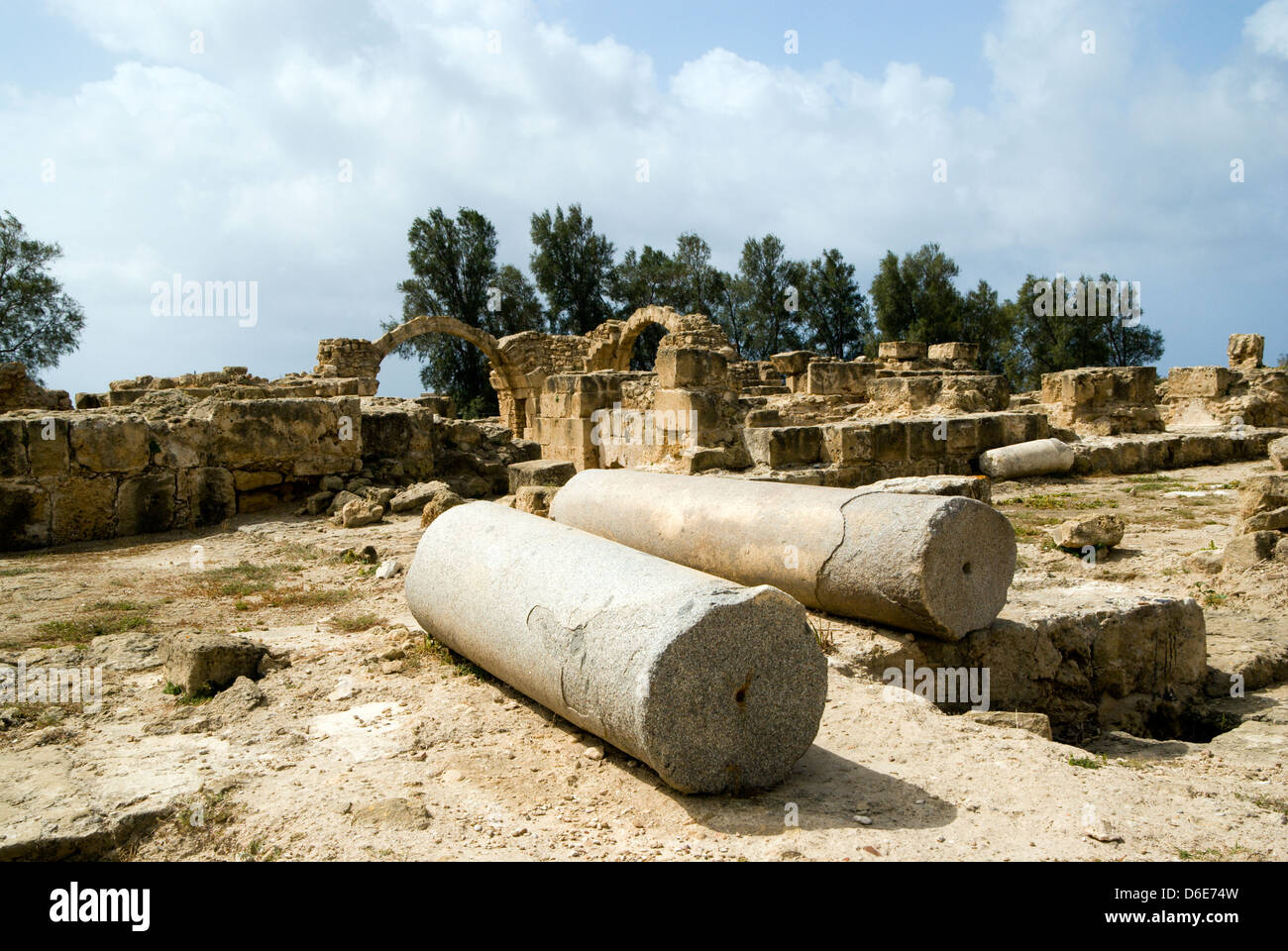 Castello bizantino del parco archeologico di paphos Cipro Foto Stock