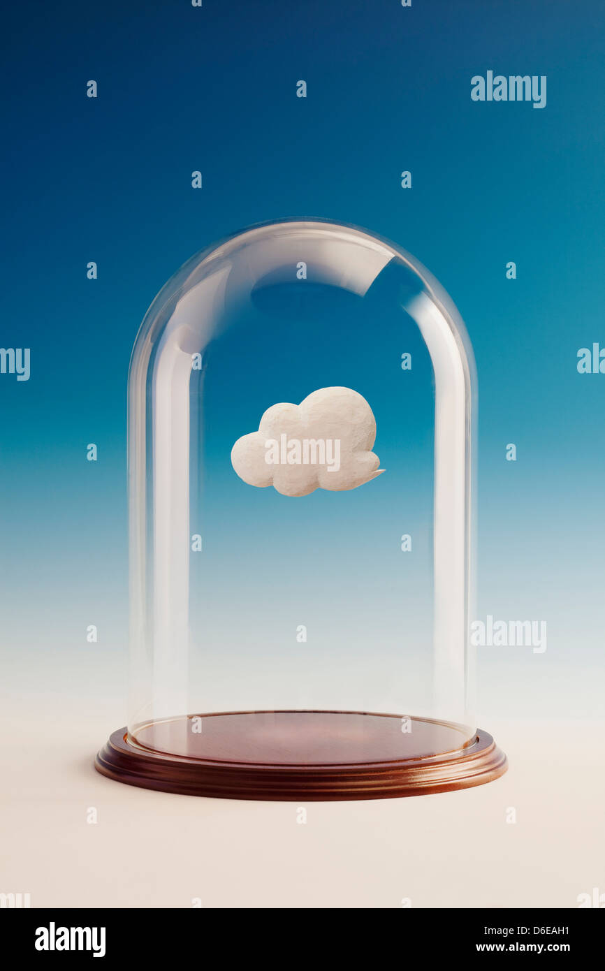 Il cloud all'interno del vasetto di vetro Foto Stock