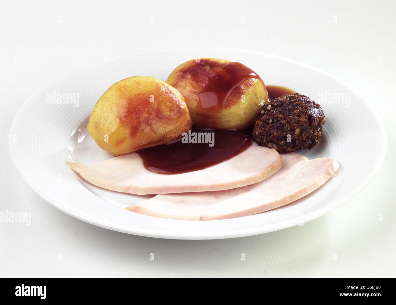 Turchia, patate arrosto e ripieno Foto Stock