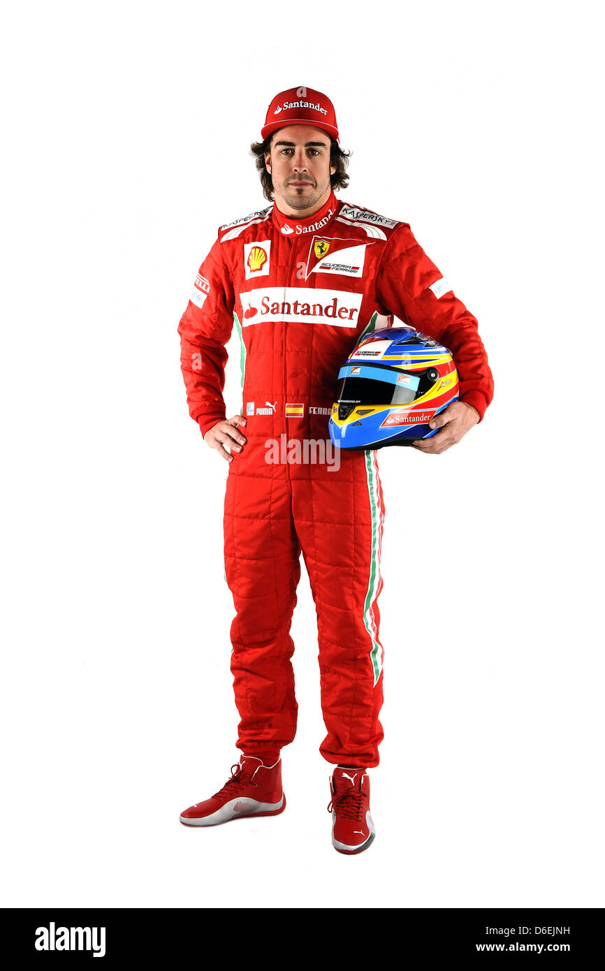 Una dispensa non datata immagine rilasciata dalla Ferrari Ufficio stampa il 03 febbraio 2012 mostra spagnolo pilota Ferrari Fernando Alonso. Foto: FERRARI UFFICIO STAMPA HANDOUT solo uso editoriale/NESSUNA VENDITA Foto Stock