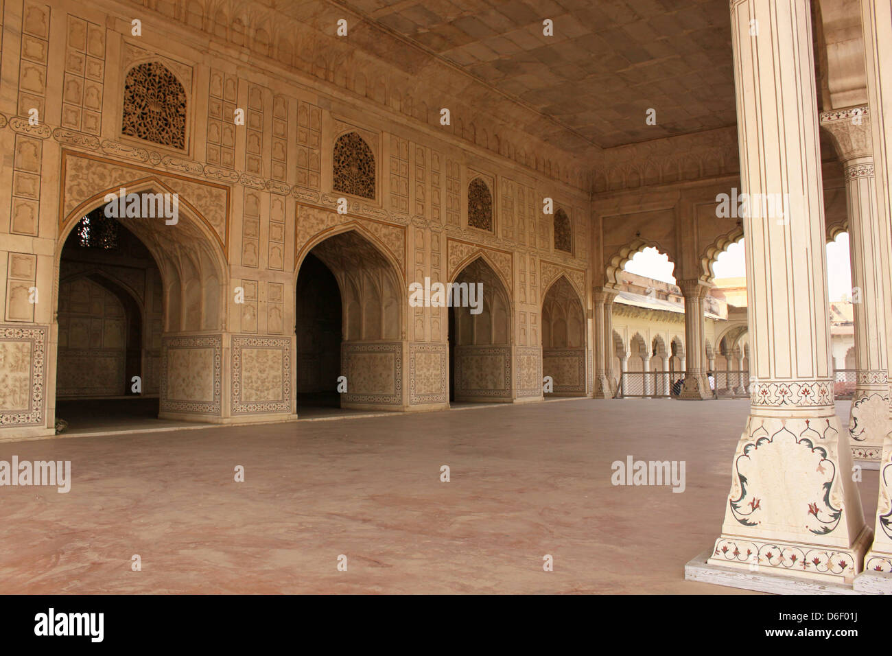 Musamman Burj, Shajahan la camera da letto. Agra Fort UNESCO World Heritage Site Agra, Uttar Pradesh, India Foto Stock