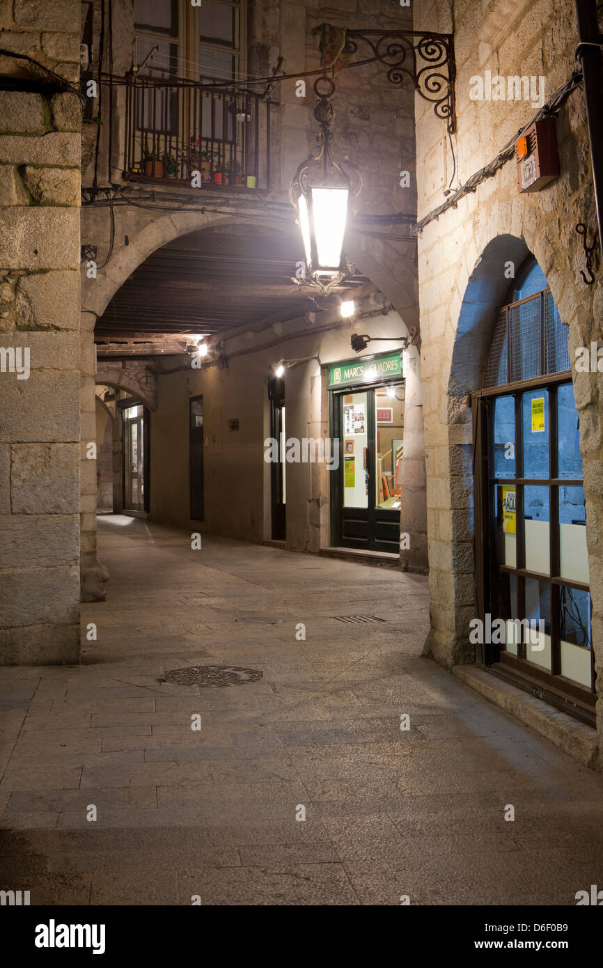 Strade in prossimità della città di Girona, Spagna Foto Stock