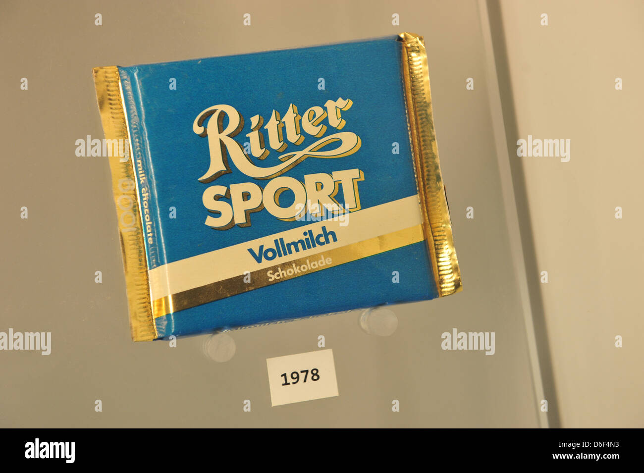 Colonia, Germania, il Ritter Sport confezione di cioccolato dal 1978 Foto Stock