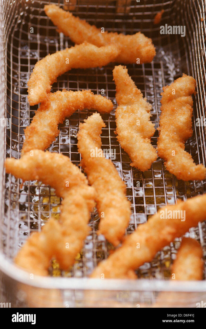 Fritte suola Limone Goujons Foto Stock