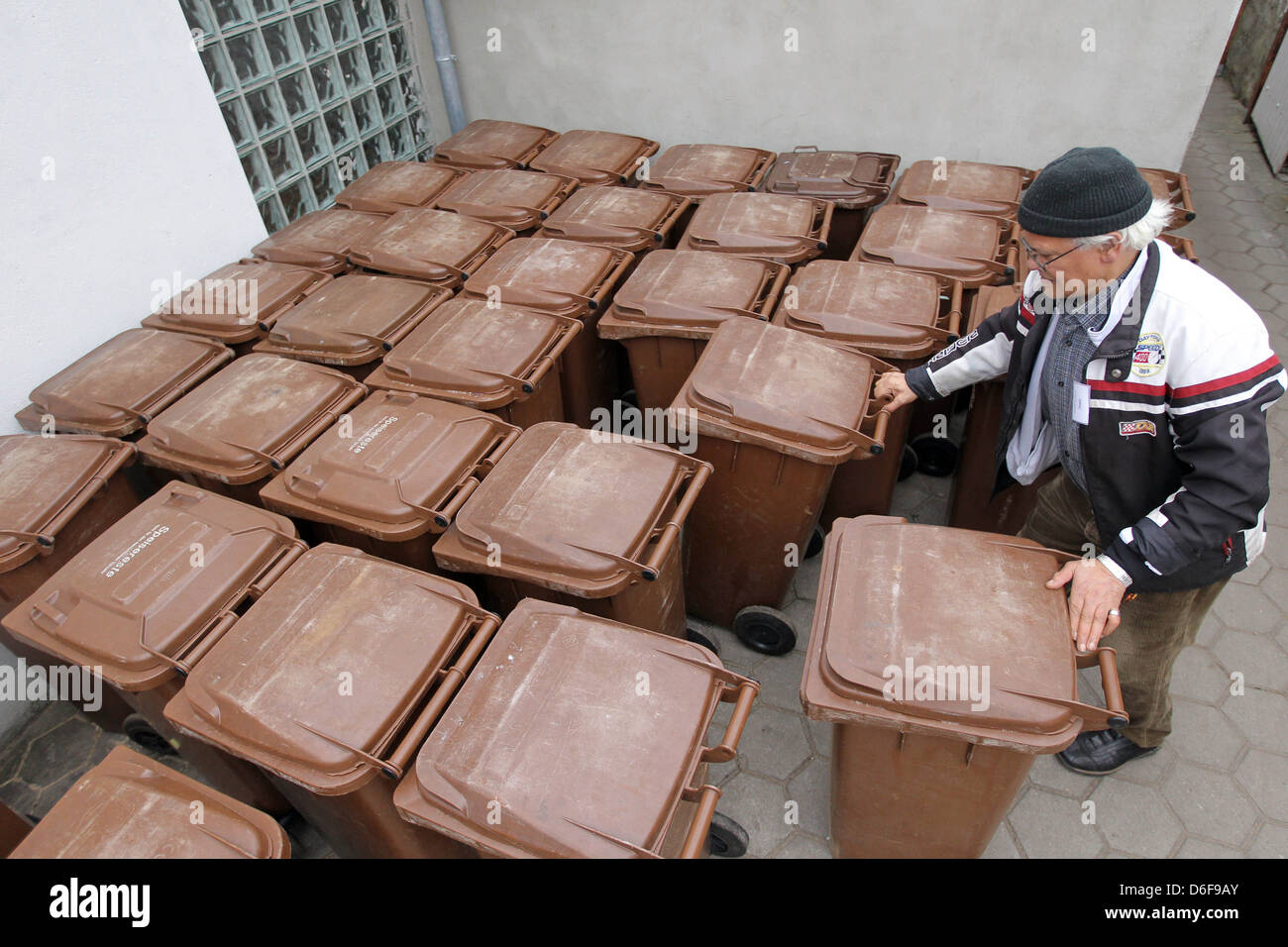 Flensburg, Germania, i cestini a Flensburg pannello pannello settentrionale Foto Stock