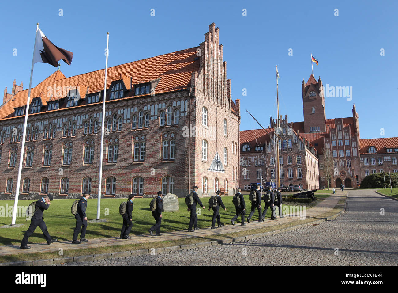 Flensburg, Germania, soldati dall'Accademia Navale di Mürwik di Flensburg Foto Stock