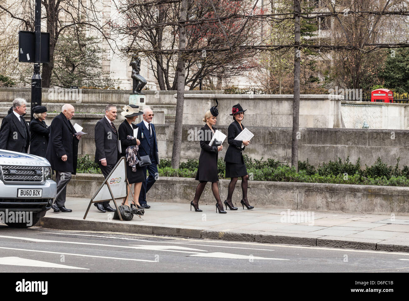 Londra, Regno Unito. Il 17 aprile, 2013. Funerale della Baronessa Thatcher, Londra. Foto Stock