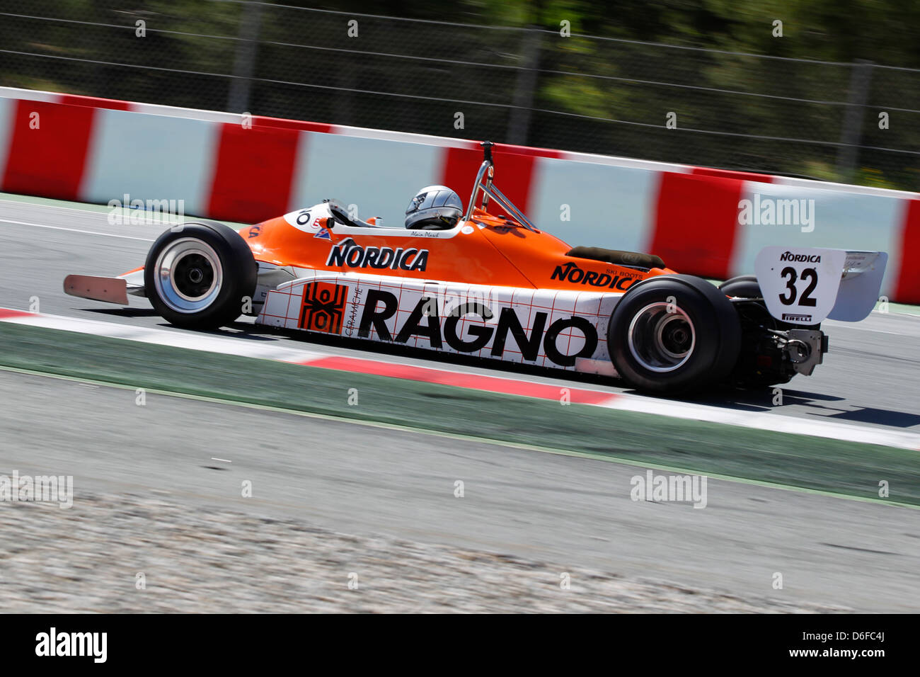 FIA Masters storica gara di Formula Uno al Montmelò 12 Aprile 2013 - Alan Plasch nel 1982 Arrows A4 Foto Stock