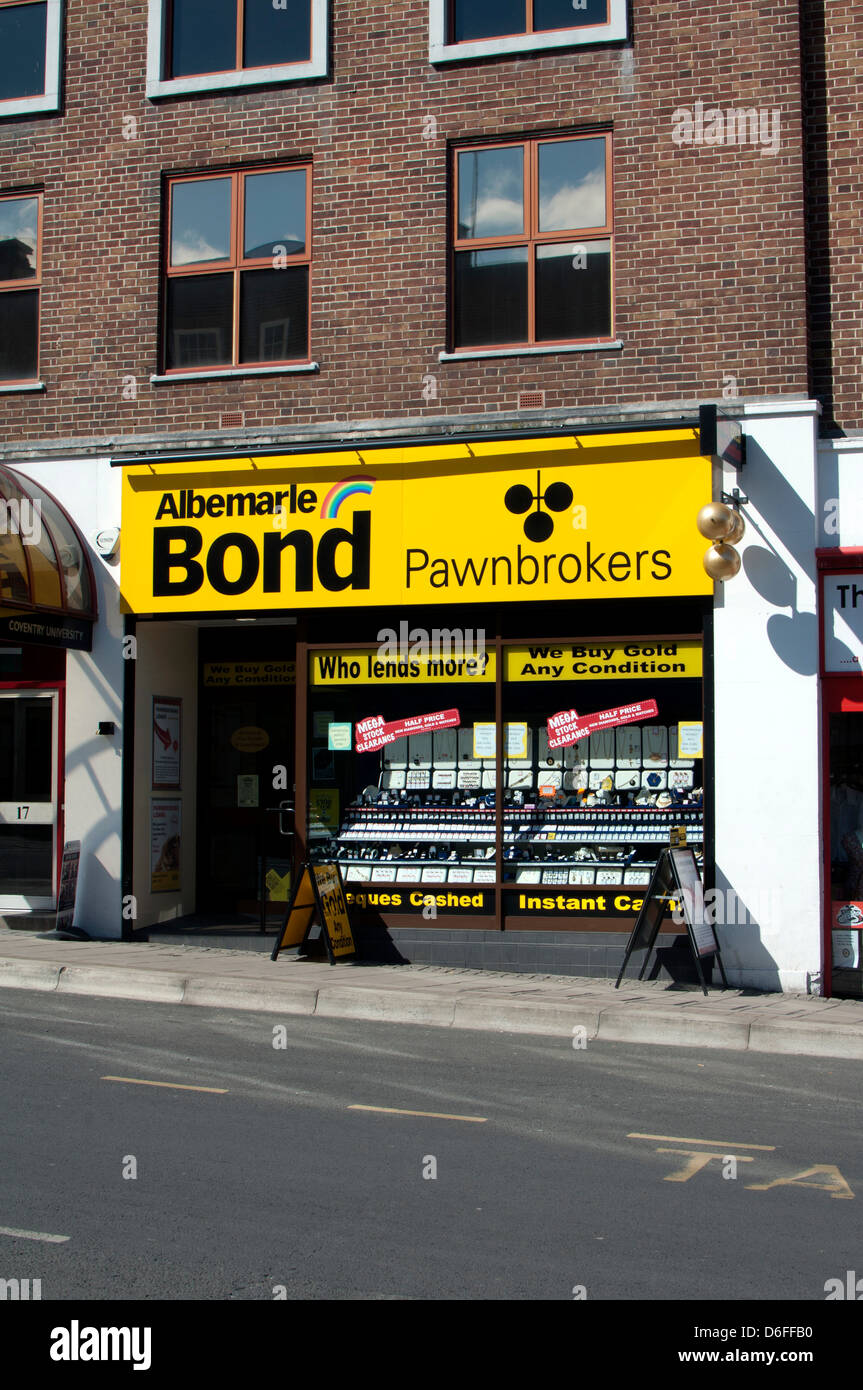 Pawnbrokers shop, Coventry, Regno Unito Foto Stock