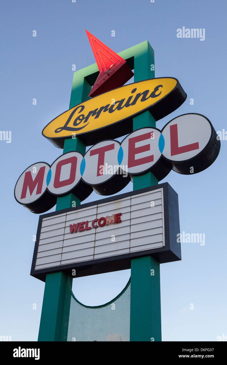 Lorraine Motel, dove Martin L. King Jr è stato assassinato a Memphis, Tennessee, Stati Uniti d'America Foto Stock