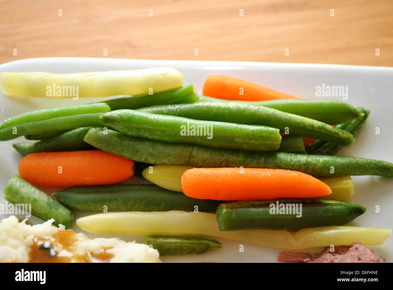 Fagioli nutriente e carote Foto Stock