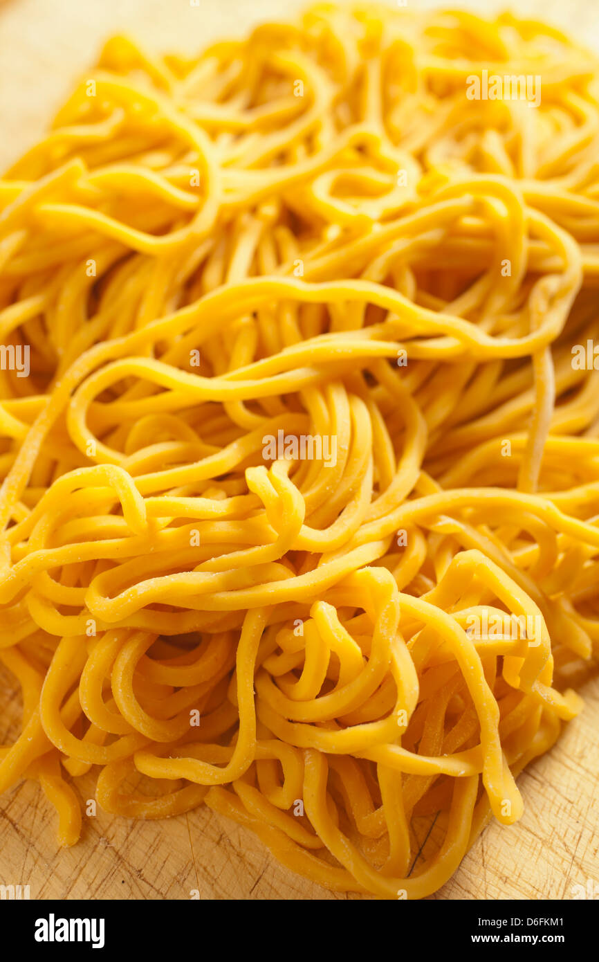 Lo fresco mein noodle Foto Stock