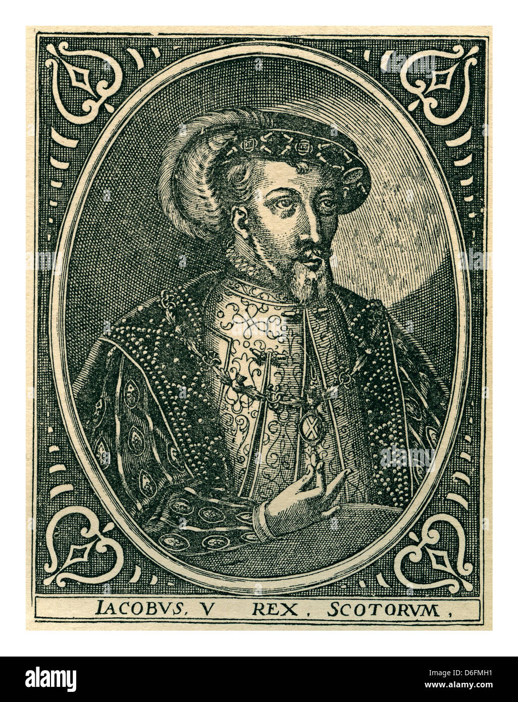 James V (10 Aprile 1512 - 14 dicembre 1542) era il re di Scozia a partire dal 9 Settembre 1513 fino alla sua morte nel1542 Foto Stock