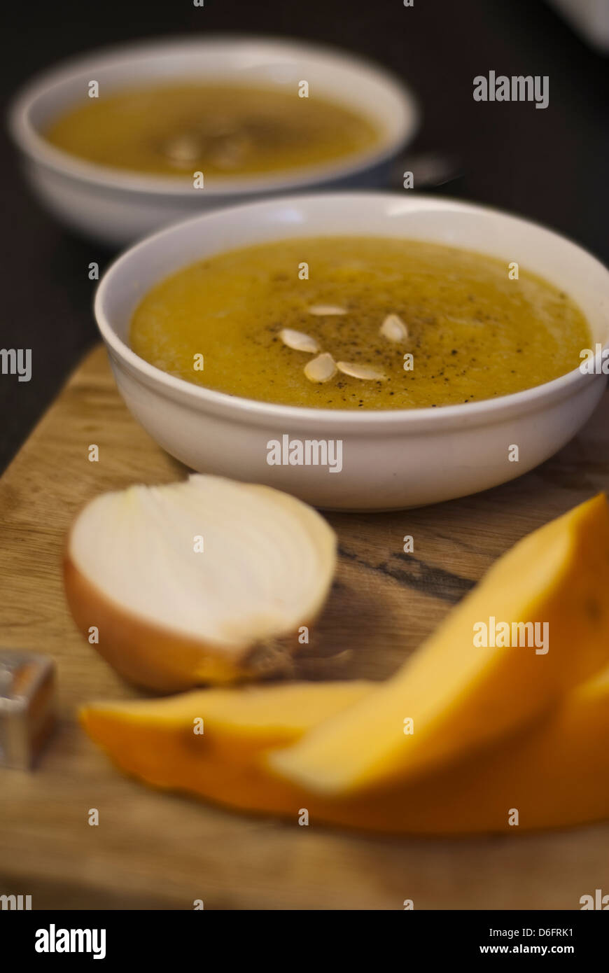 Zuppa di zucca Foto Stock