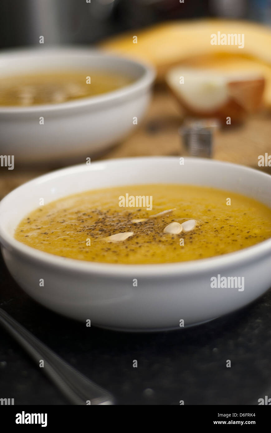 Zuppa di zucca Foto Stock