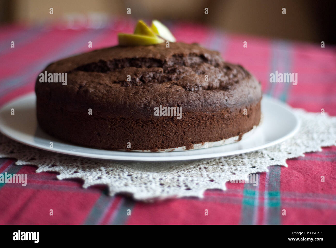 Cioccolato Torta di mele Foto Stock