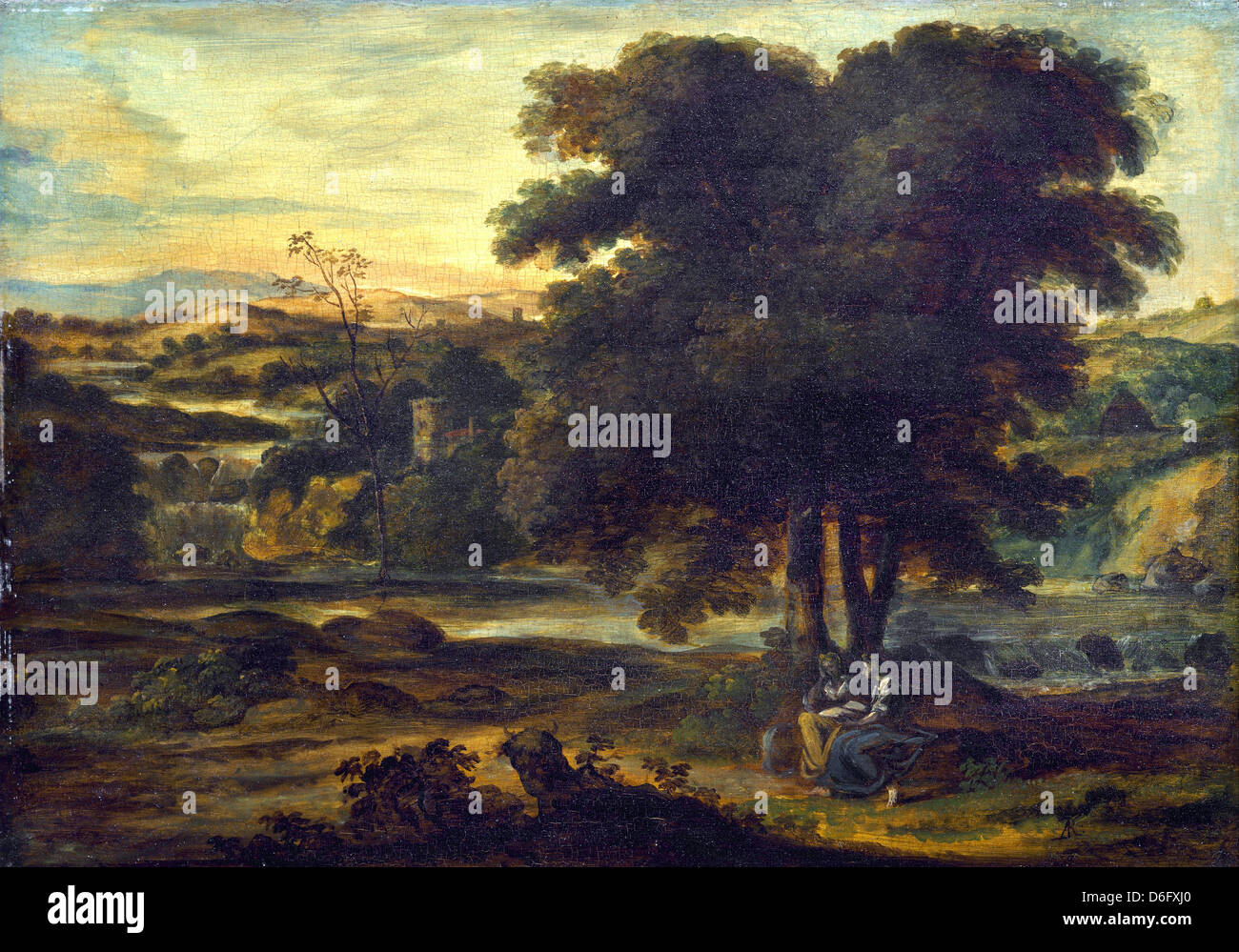 Alexander Runciman, paesaggio classico 1767-1771 Olio su tela. Yale Center per British Art di New Haven, Connecticut, Stati Uniti d'America Foto Stock