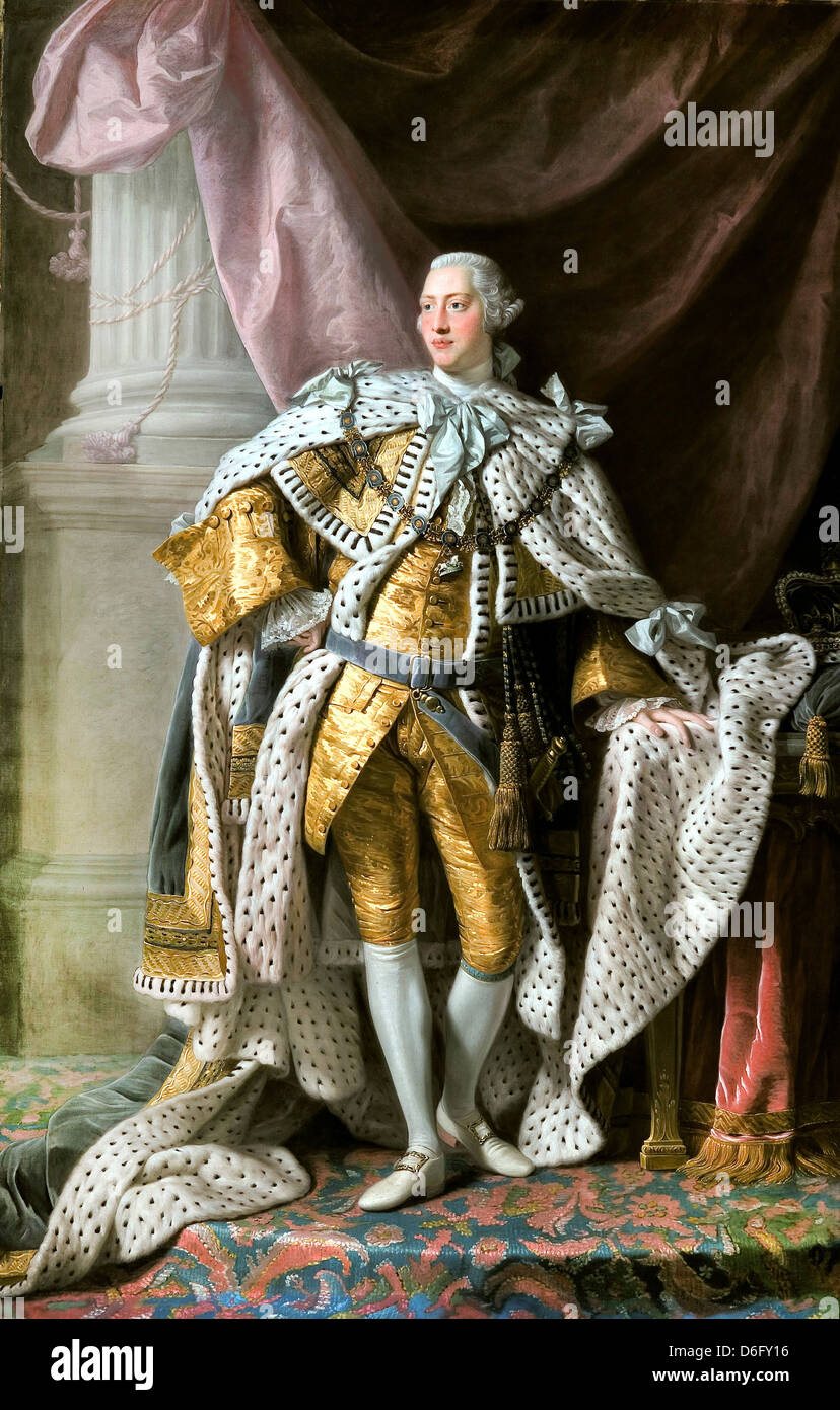Allan Ramsay, re George III di incoronazione vesti. Circa 1765 olio su tela. Galleria d'Arte del South Australia Foto Stock