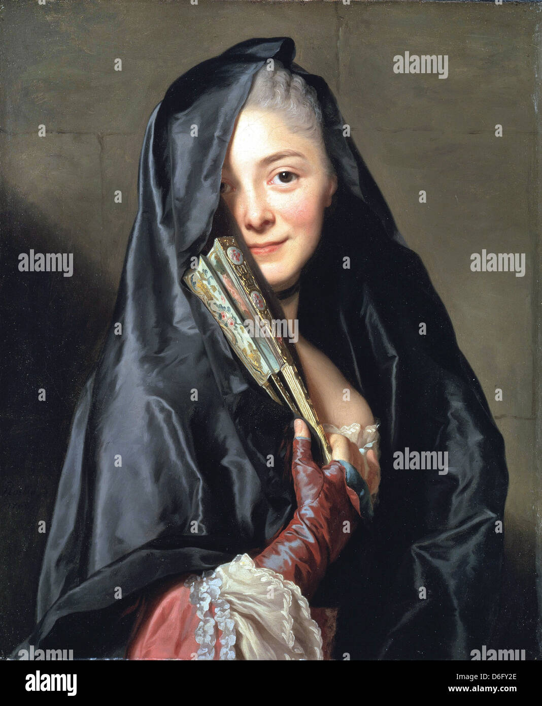 Alexander Roslin, la signora con il velo (l'artista della moglie) 1768 olio su tela. Nationalmuseum, Stoccolma, Svezia Foto Stock