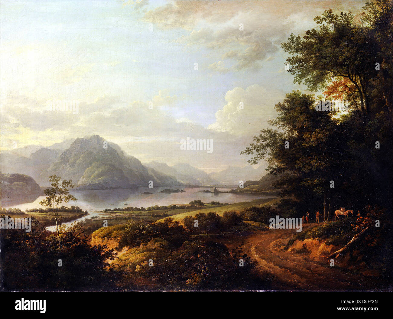 Alexander Nasmyth, Loch Awe, Argyllshire. circa 1785 olio su tela. Yale Center per British Art di New Haven, Connecticut, Stati Uniti d'America Foto Stock