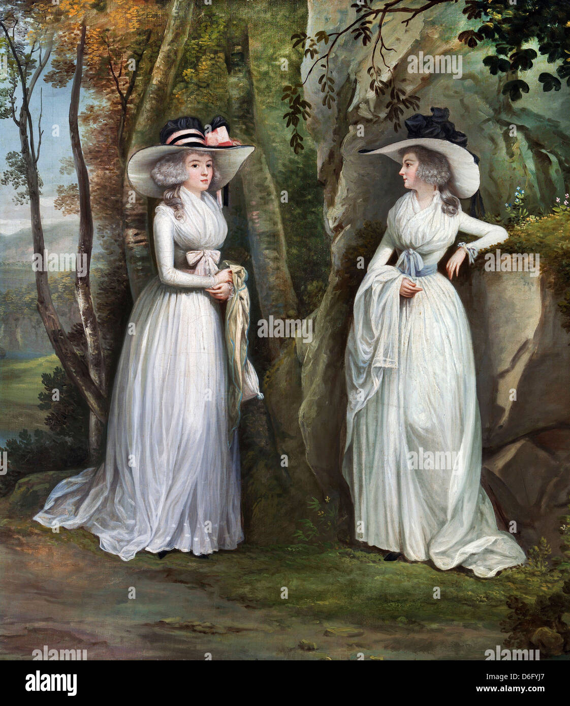 Alexander Nasmyth, Eleonora e Margaret Ross 1785-1790 Olio su tela. Yale Center per British Art di New Haven, Connecticut, Stati Uniti d'America Foto Stock