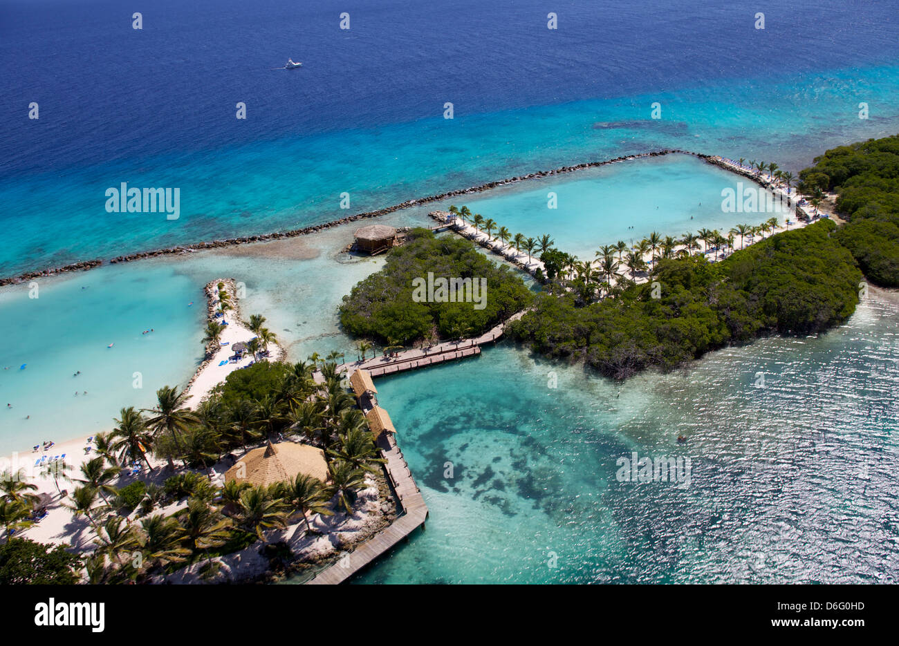 Palm Island su Aruba - paradiso tropicale Foto Stock