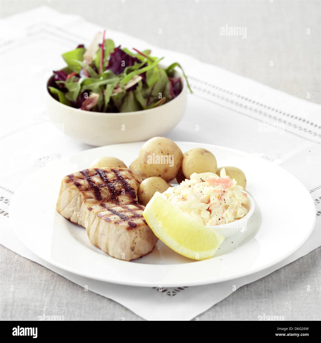 Tonno alla griglia Foto Stock