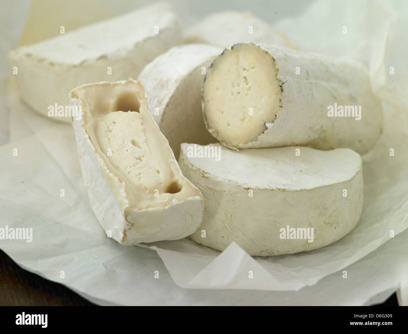 Misto di formaggi morbidi Foto Stock