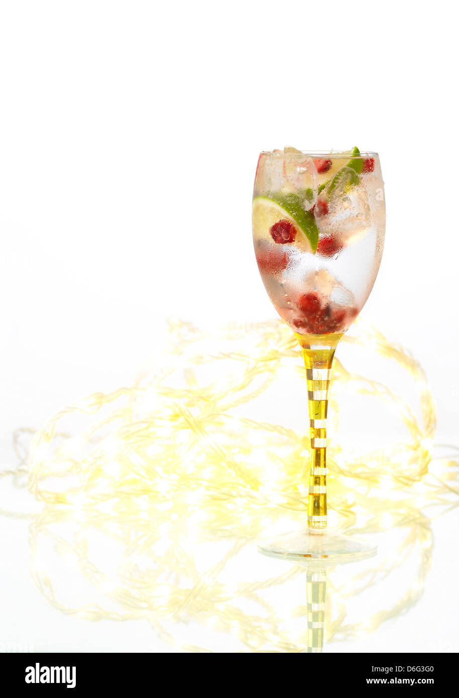 Christmas party drink gin e cranberry Foto Stock