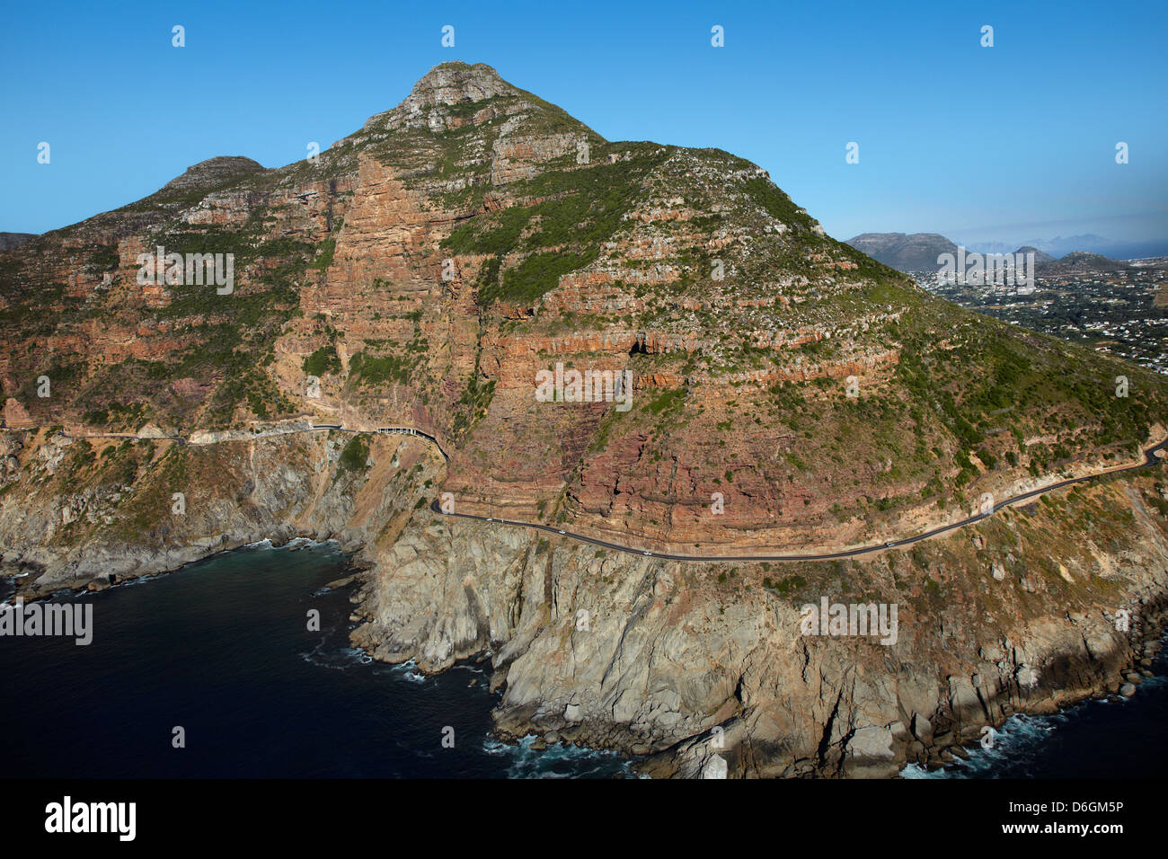 Chapman's Peak Drive, Città del Capo, Sud Africa - aerial Foto Stock