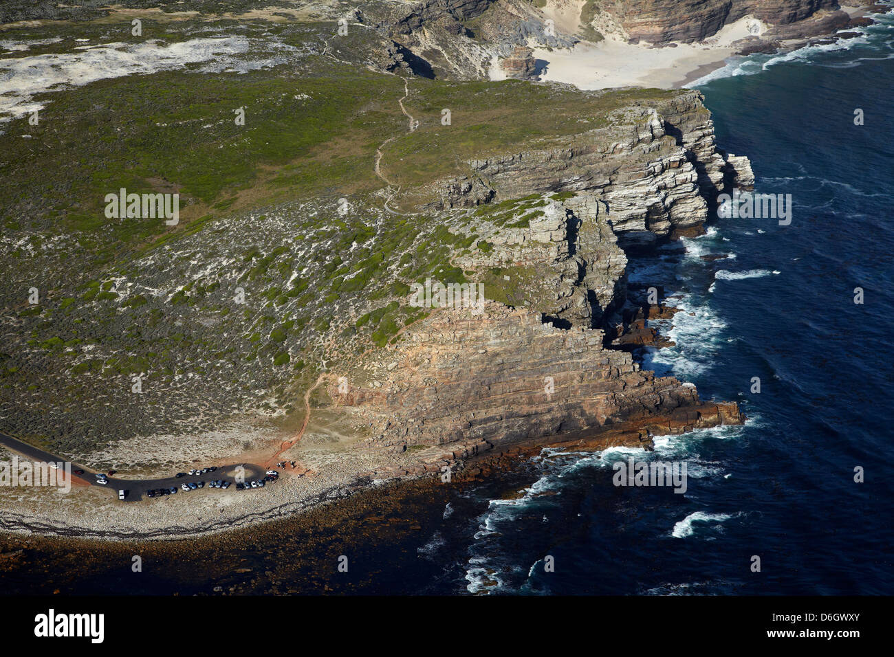 Capo di Buona Speranza, Cape Peninsula, Cape Town, Sud Africa - aerial Foto Stock