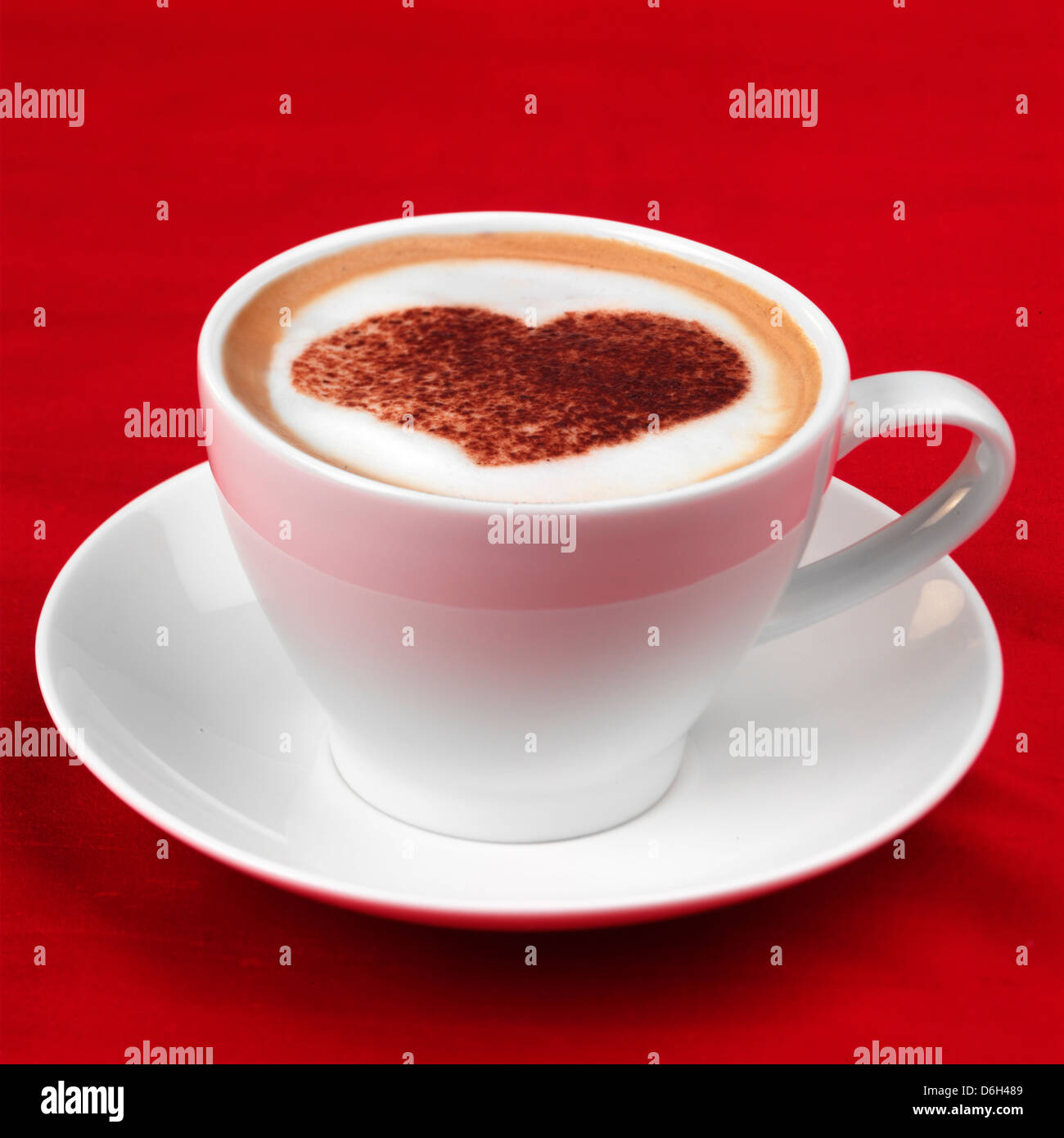 Valentines cappuccino Foto Stock