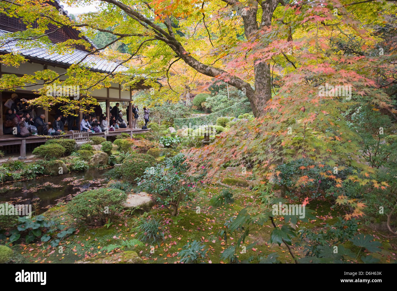 Sanzen nel tempio (986), Kyoto, Giappone, Asia Foto Stock
